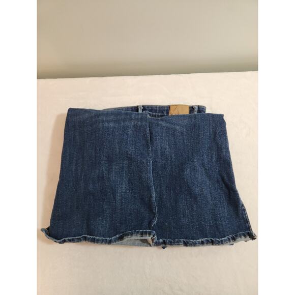 American Eagle Flare Jeans Womens 2P 2 Petite Short Blue Stretch Super Hi-Rise - Picture 6 of 13